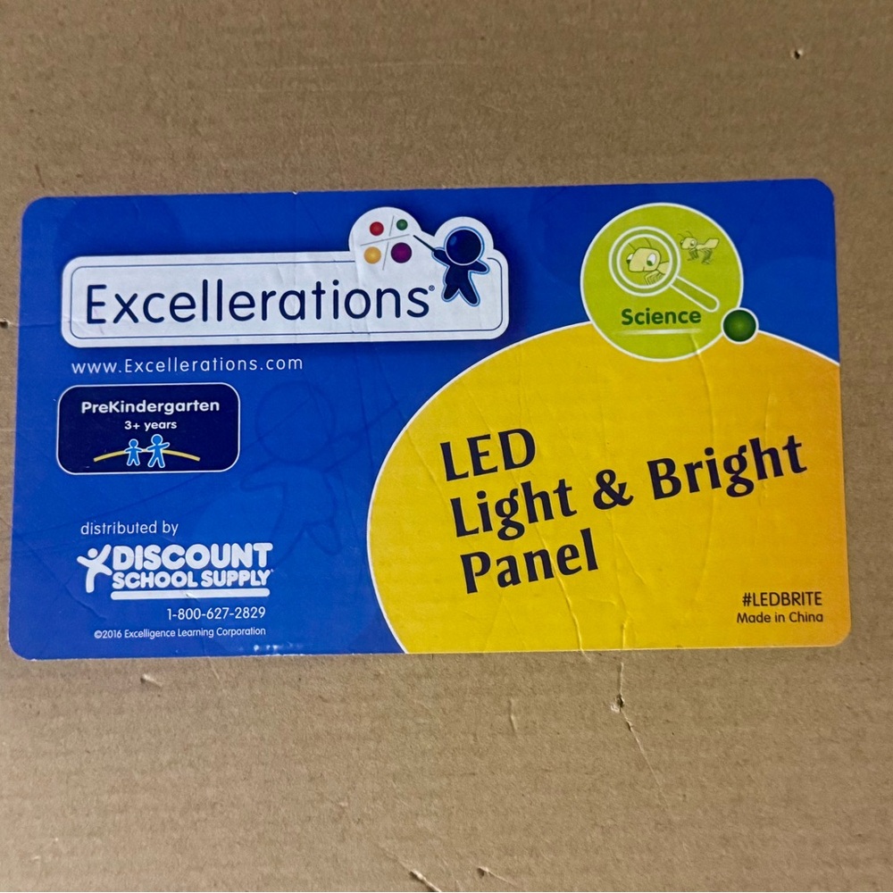 Excellerations LED Light & Bright Panel STEM Light‎ Toy Never Used